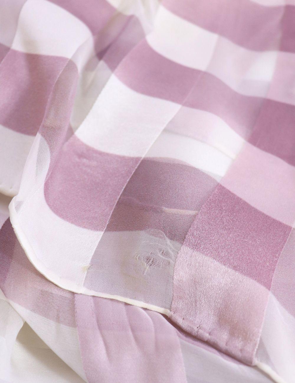 Burberry Rectangle Silk Check Scarf In Good Condition For Sale In Amman, JO
