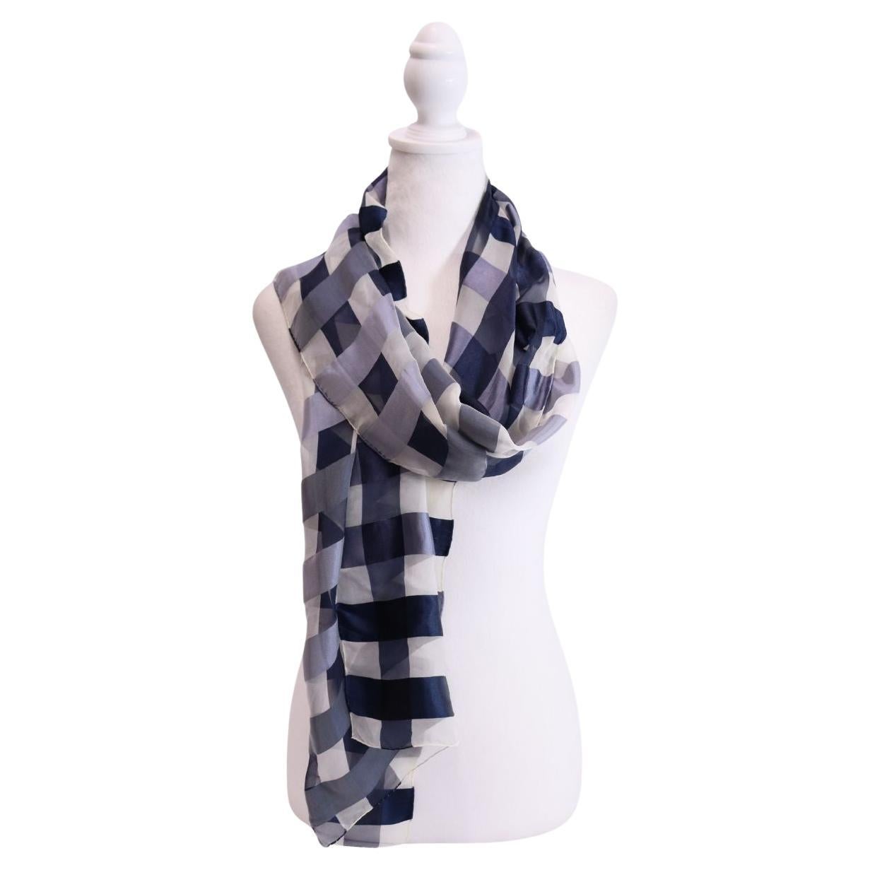 Burberry Rectangle Silk Check Scarf