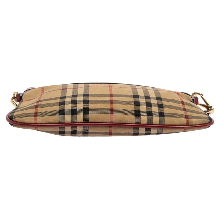 Burberry Haymarket Nova Check Clara Convertible Wristlet: Handbags
