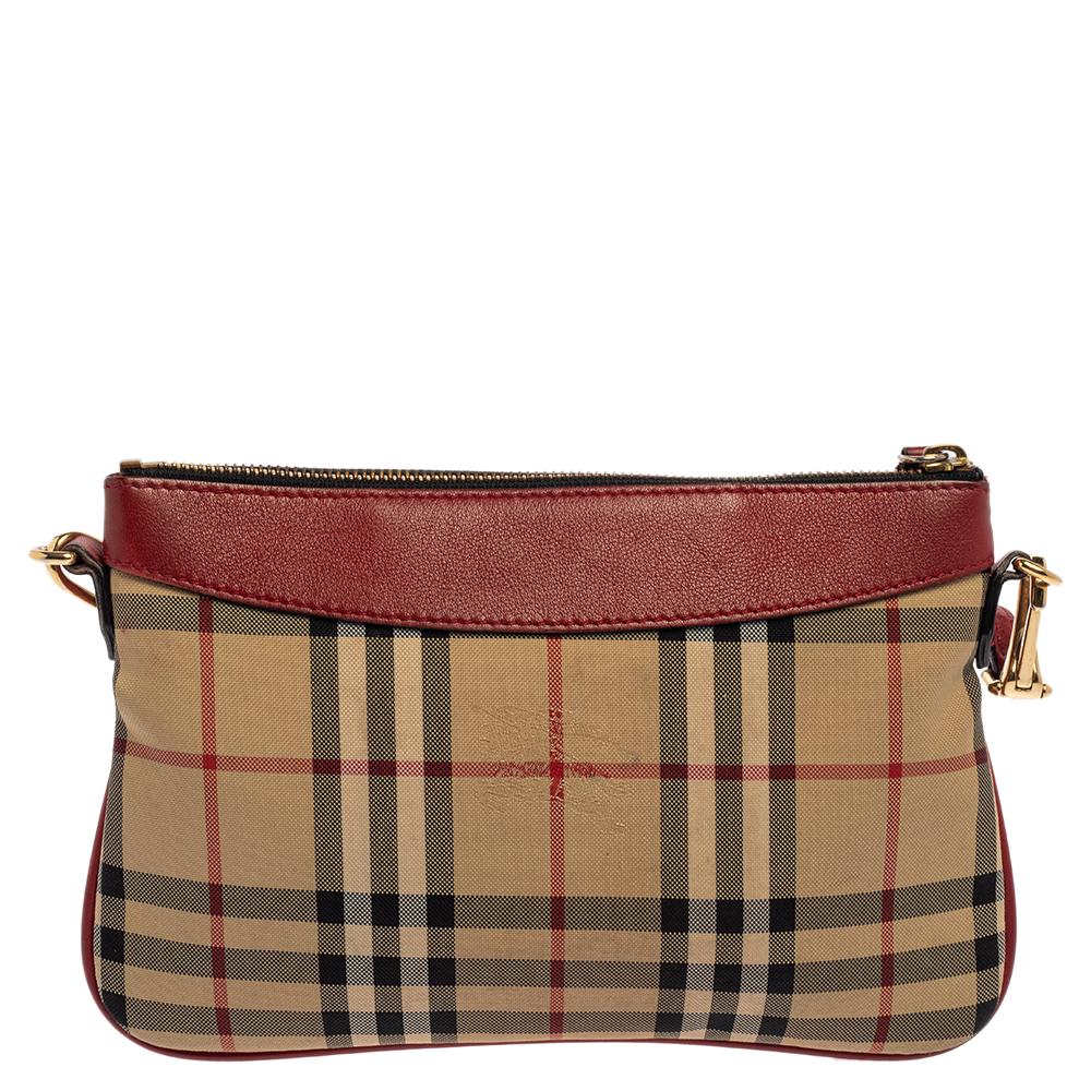 Burberry peyton haymarket sale check crossbody bag
