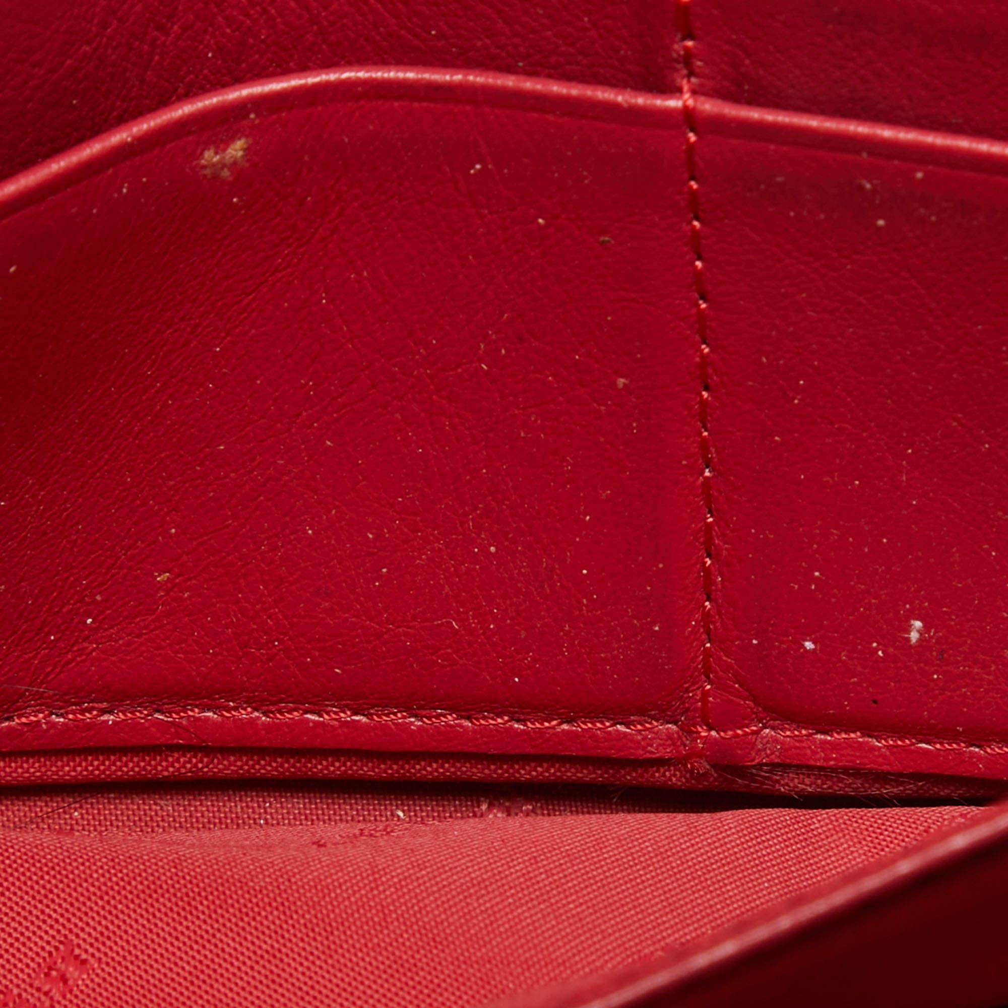 De las mujeres Cartera Continental con Solapa de Piel y Lienzo Revestido con Cuadros de la Casa Burberry Rojo/Beige
