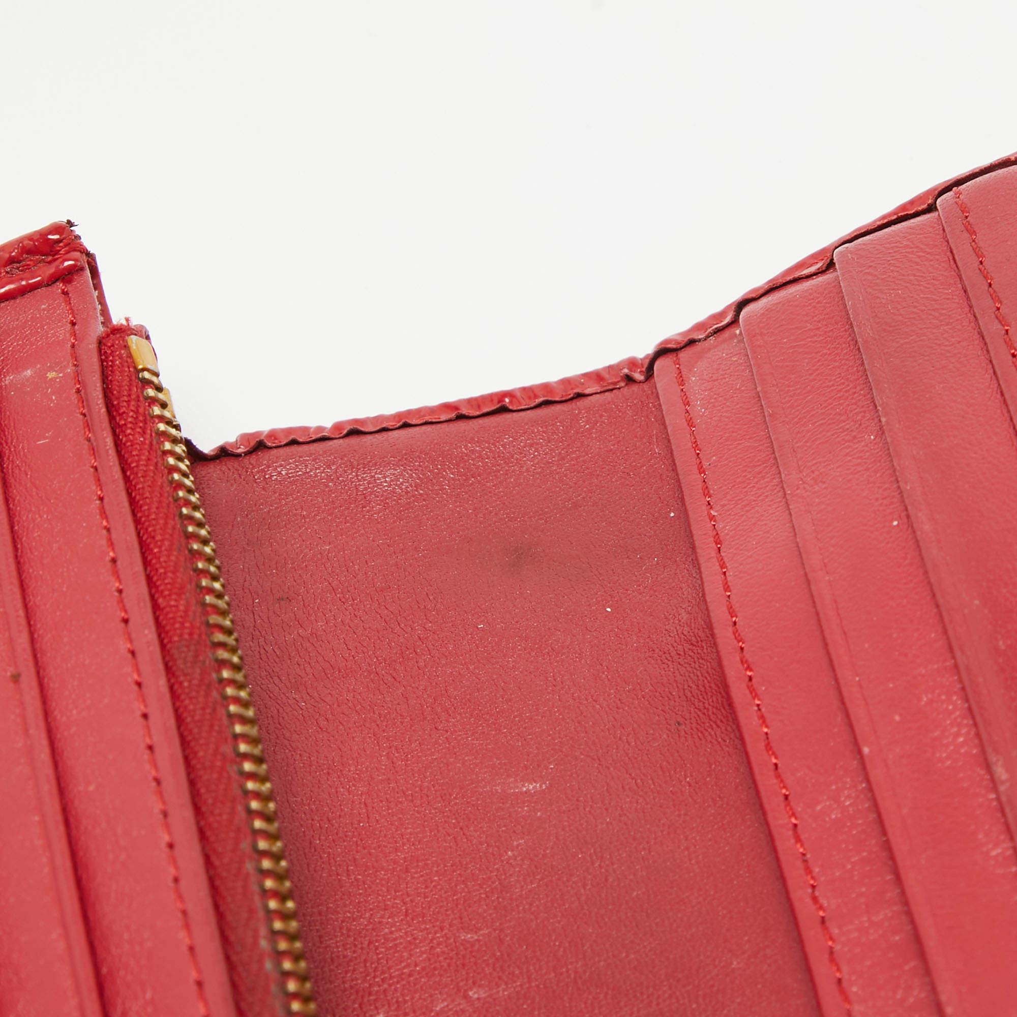 Cartera Continental con Solapa de Piel y Lienzo Revestido con Cuadros de la Casa Burberry Rojo/Beige 5