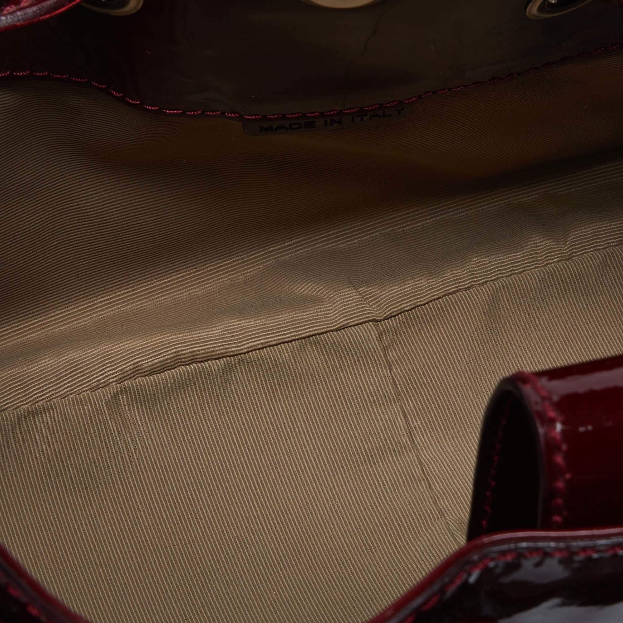 Burberry Red/Beige Super Nova Check Mini Warrior Studded Hobo 2
