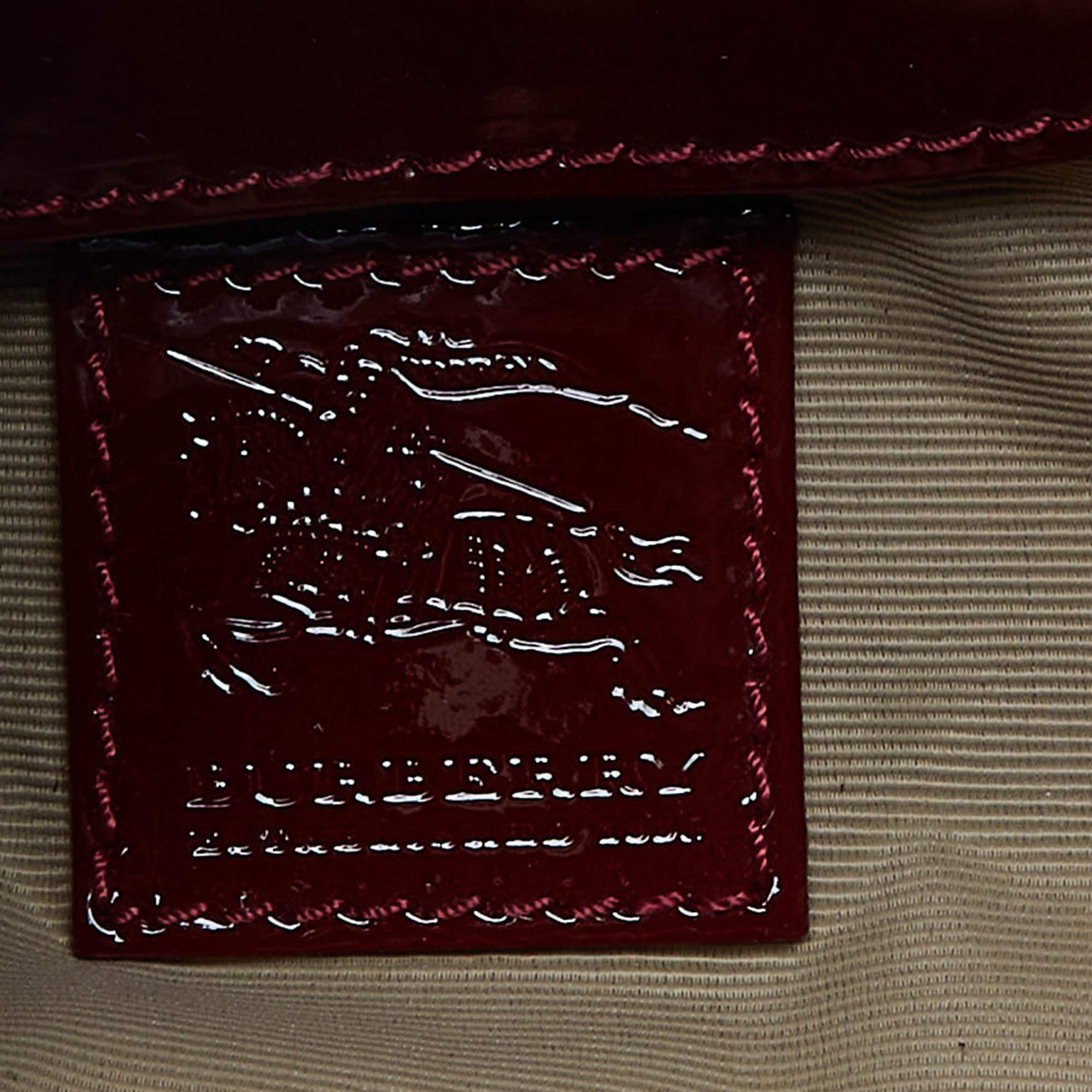 Burberry Red/Beige Super Nova Check Mini Warrior Studded Hobo 3