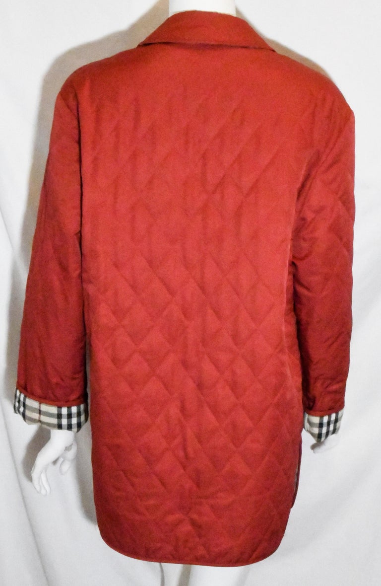 Burberry Red Diamond Quilted Jacket at 1stDibs | red quilted burberry jacket,  burberry red quilted jacket, burberry quilted jacket