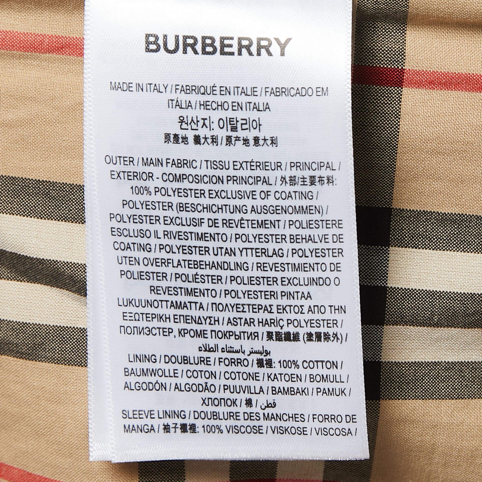 Burberry Red Glossed-Vinyl Belt Detailed Coat S 1