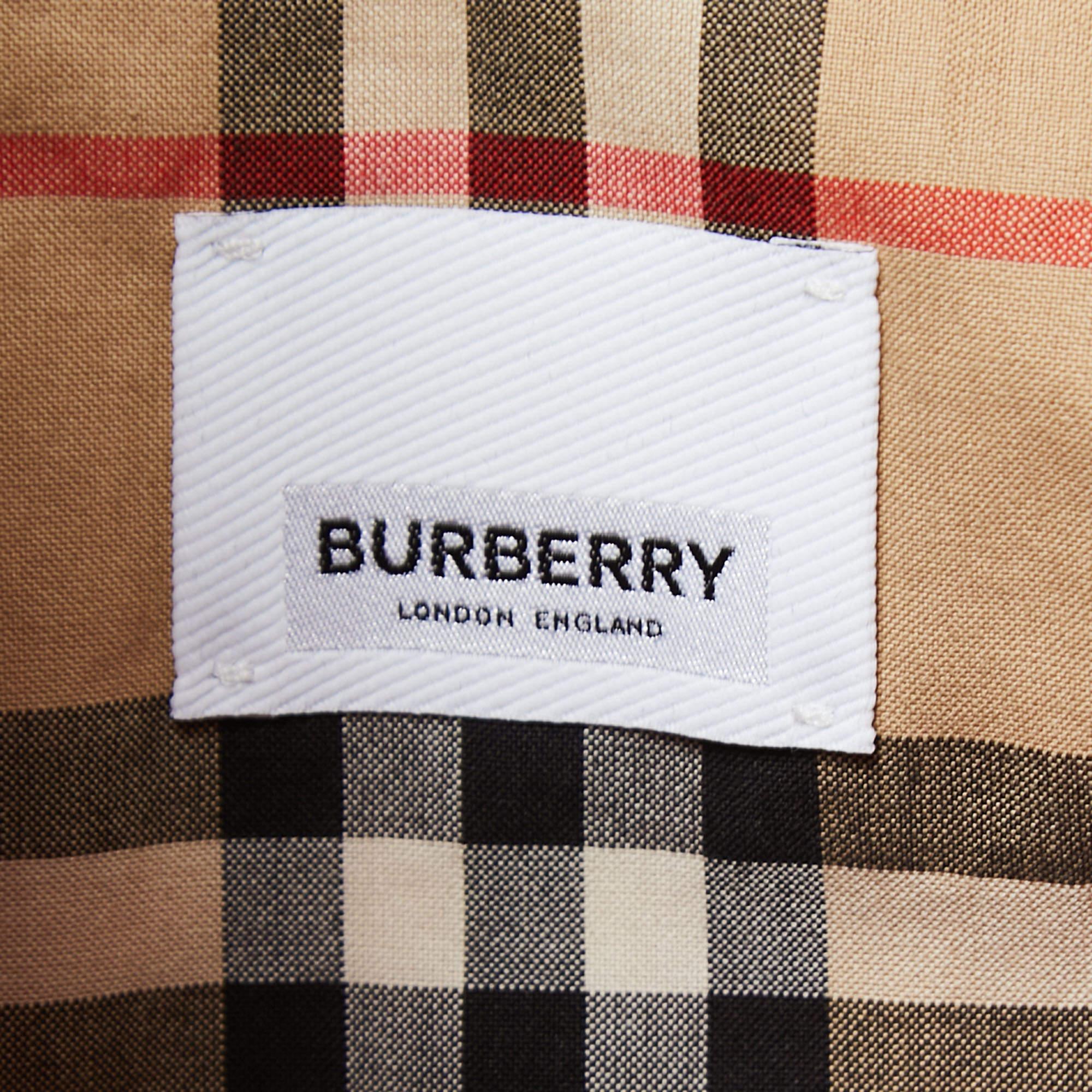 Burberry Red Glossed-Vinyl Belt Detailed Coat S 3