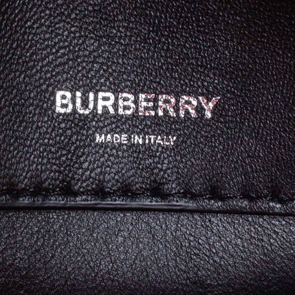 Burberry Red Grained Leather Cube Satchel 3