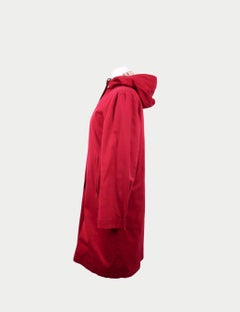 Burberry Red Hooded Mid-Length Coat - EU 36