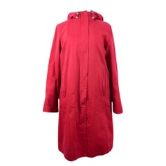 Burberry Red Hooded Mid-Length Coat - EU 36