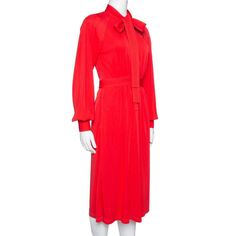 burberry dress red