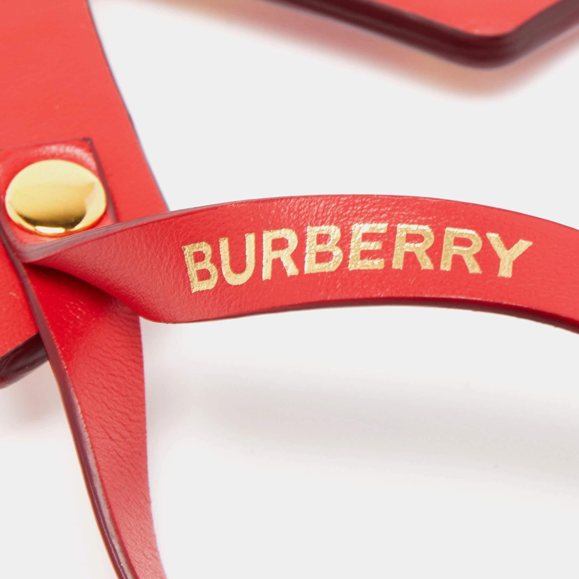 Women's Burberry Red Leather Alphabet Y Bag Charm