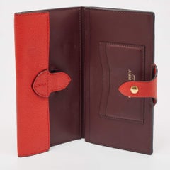 Burberry Red Leather Harlow Continental Wallet