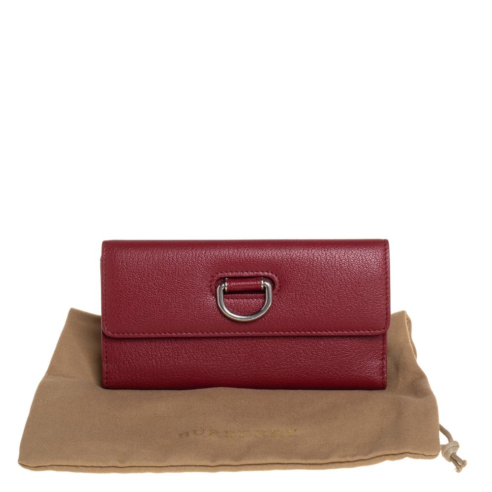 Burberry Red Leather Highbury Continental Wallet 4