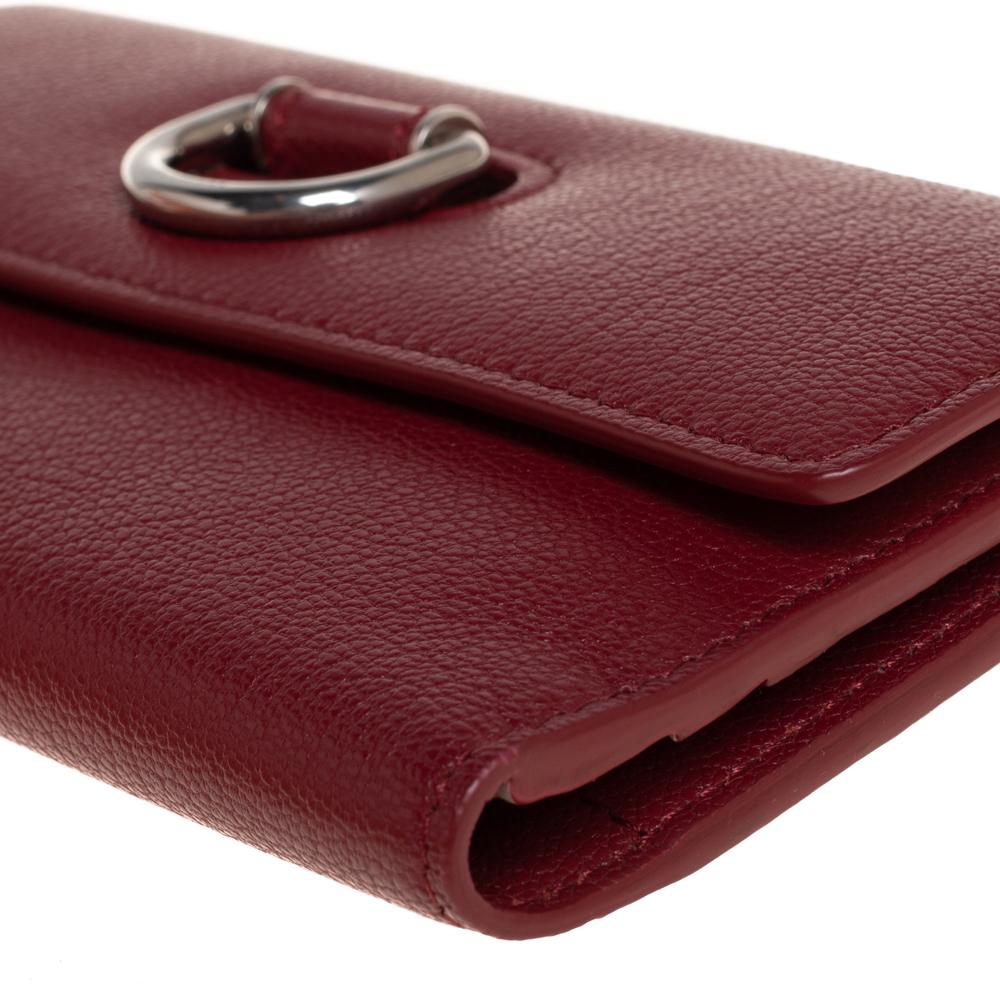 Women's Burberry Red Leather Highbury Continental Wallet