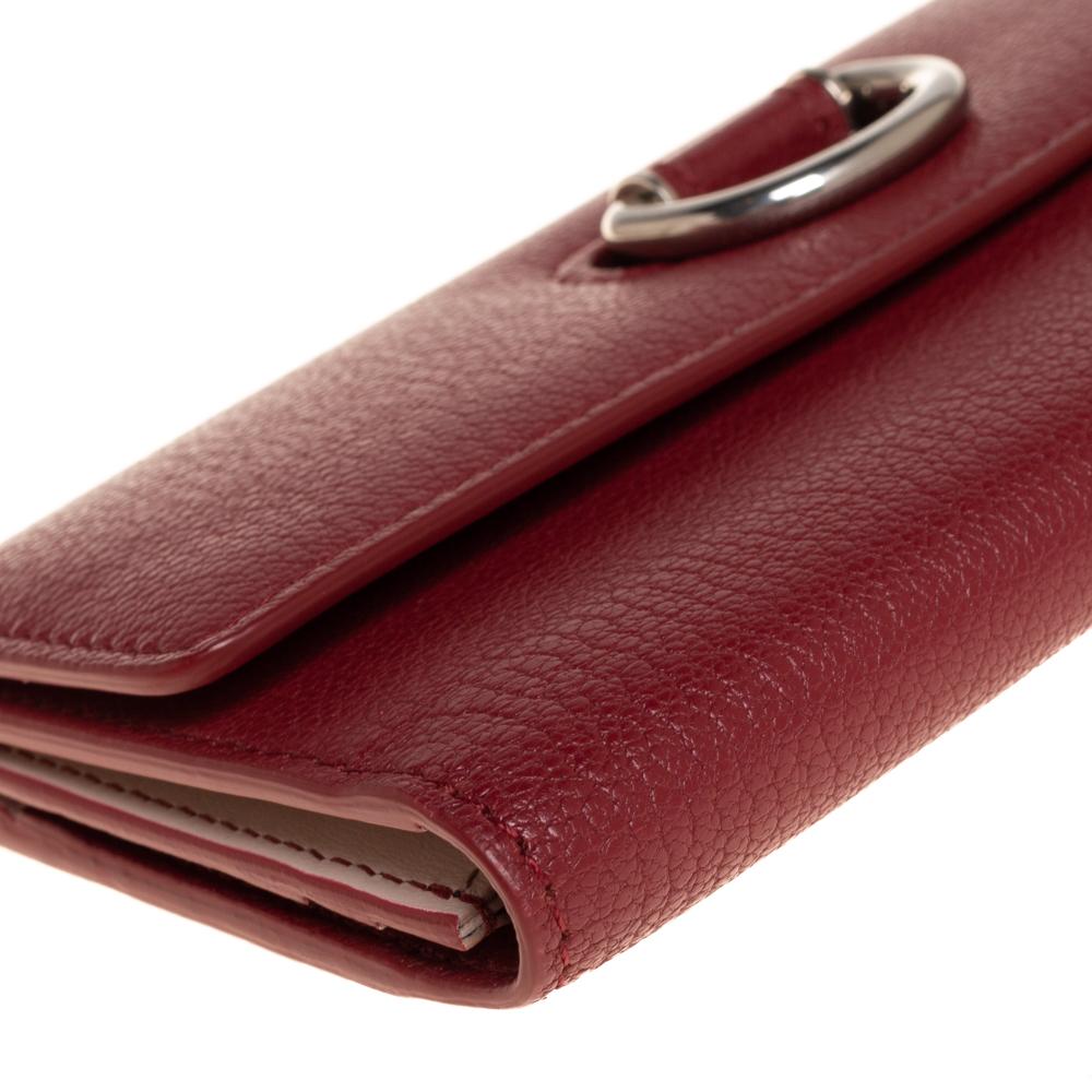 Burberry Red Leather Highbury Continental Wallet 2