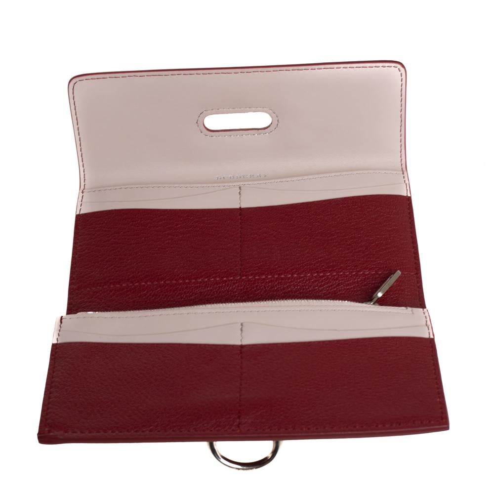 Burberry Red Leather Highbury Continental Wallet 3