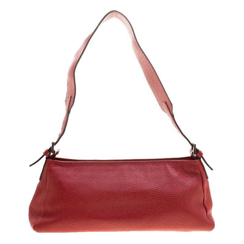 Women's Burberry Red Leather Pochette Shoulder Bag