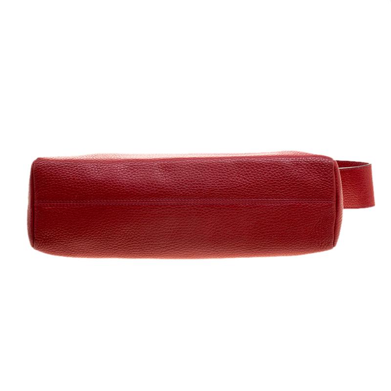 Burberry Red Leather Pochette Shoulder Bag 2