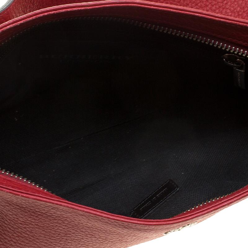 Burberry Red Leather Pochette Shoulder Bag 4