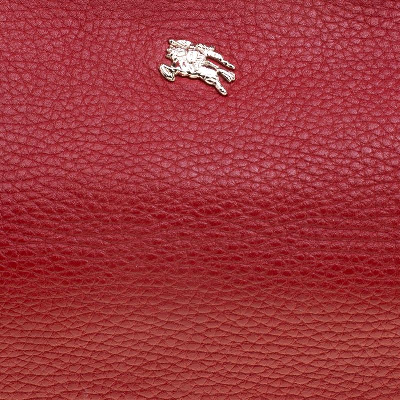Burberry Red Leather Pochette Shoulder Bag 5