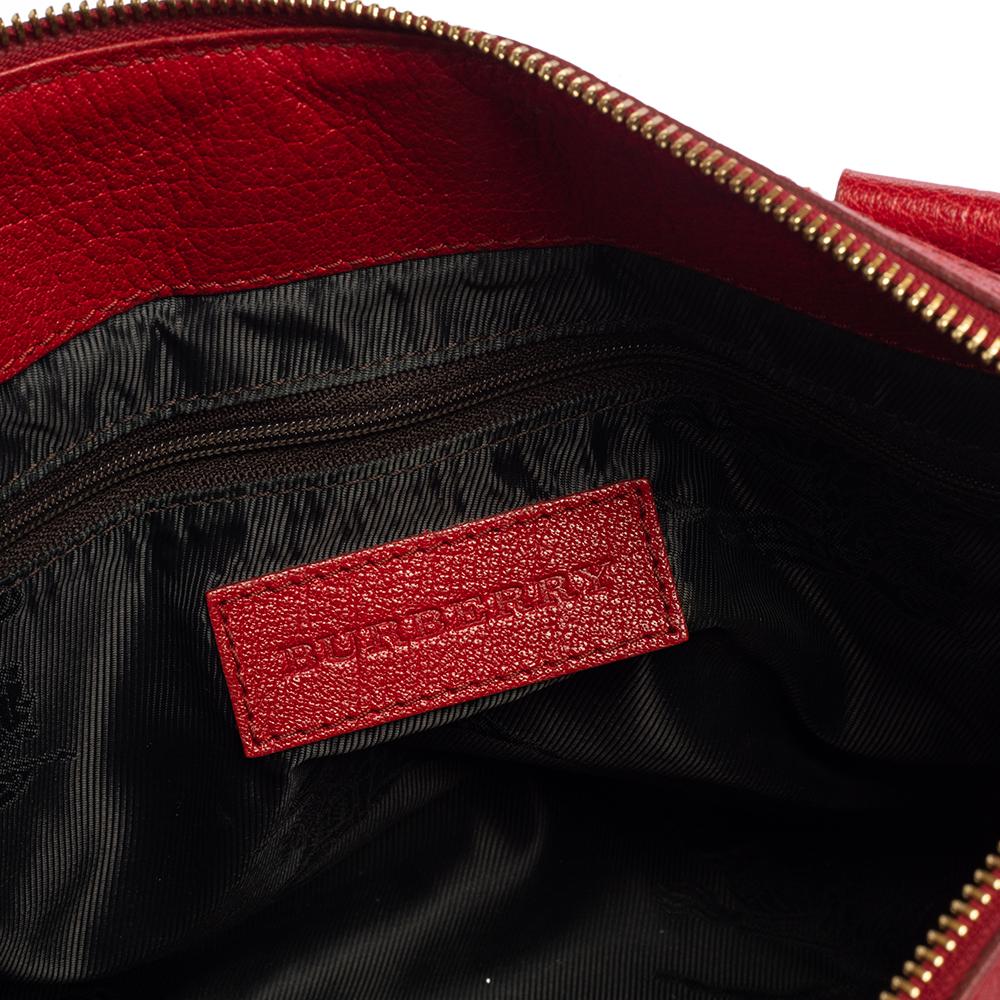 Burberry Red Leather Satchel 8