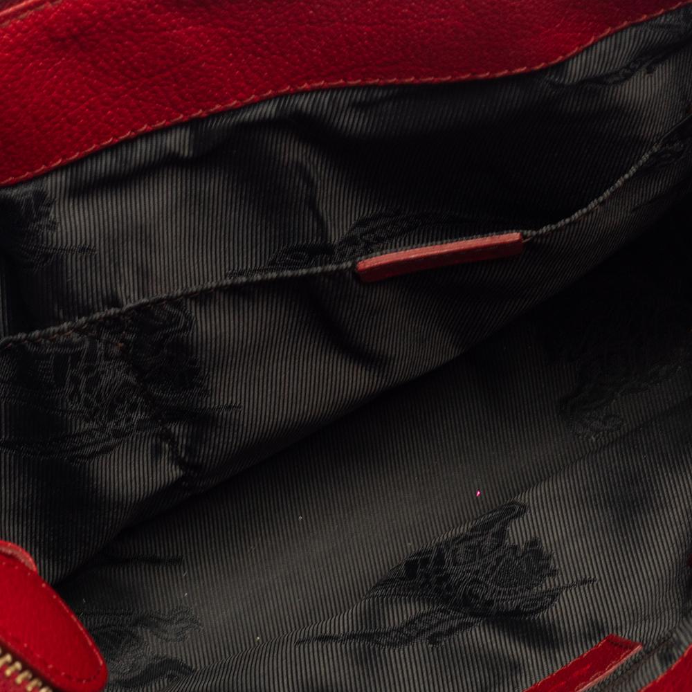 Burberry Red Leather Satchel 9