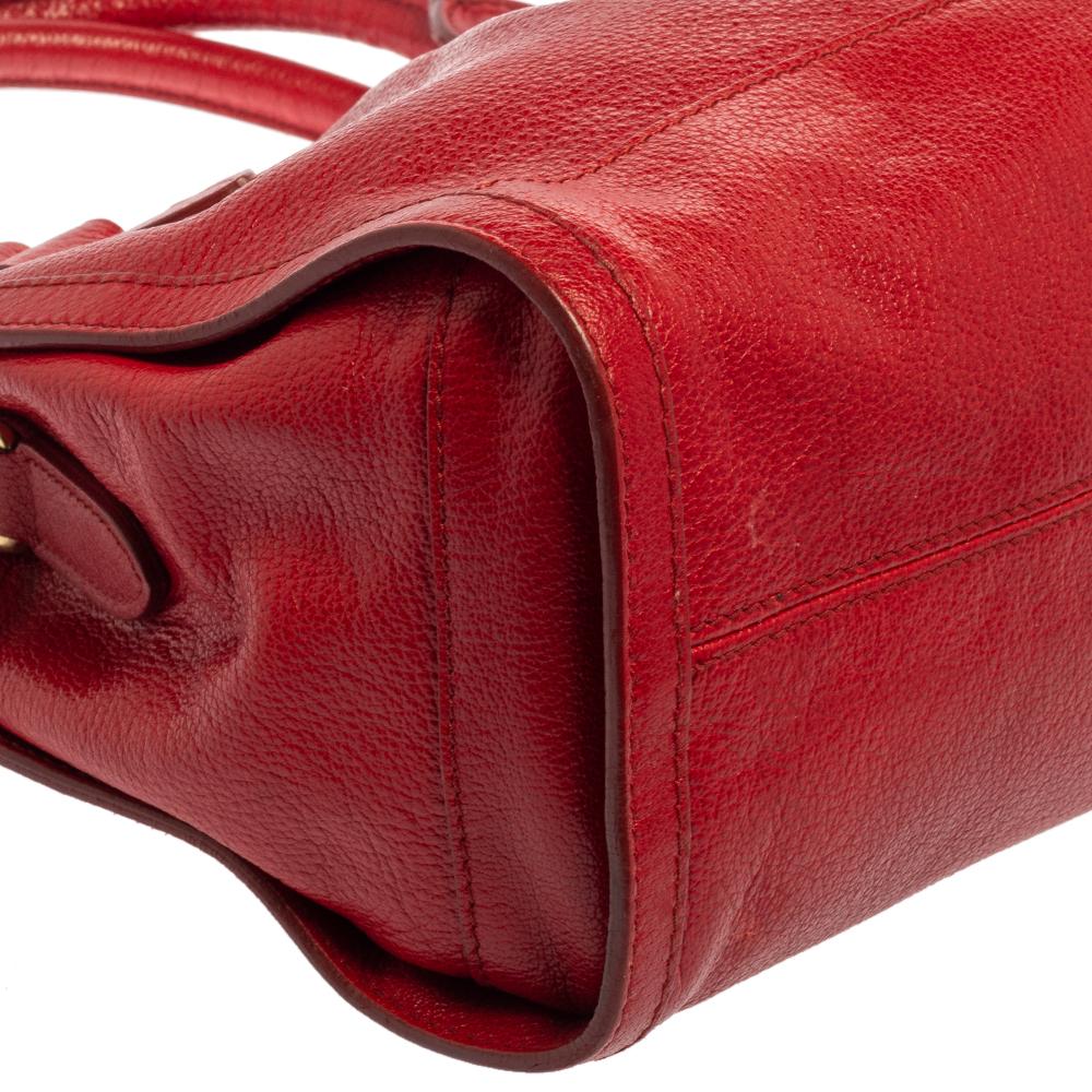 Burberry Red Leather Satchel 2