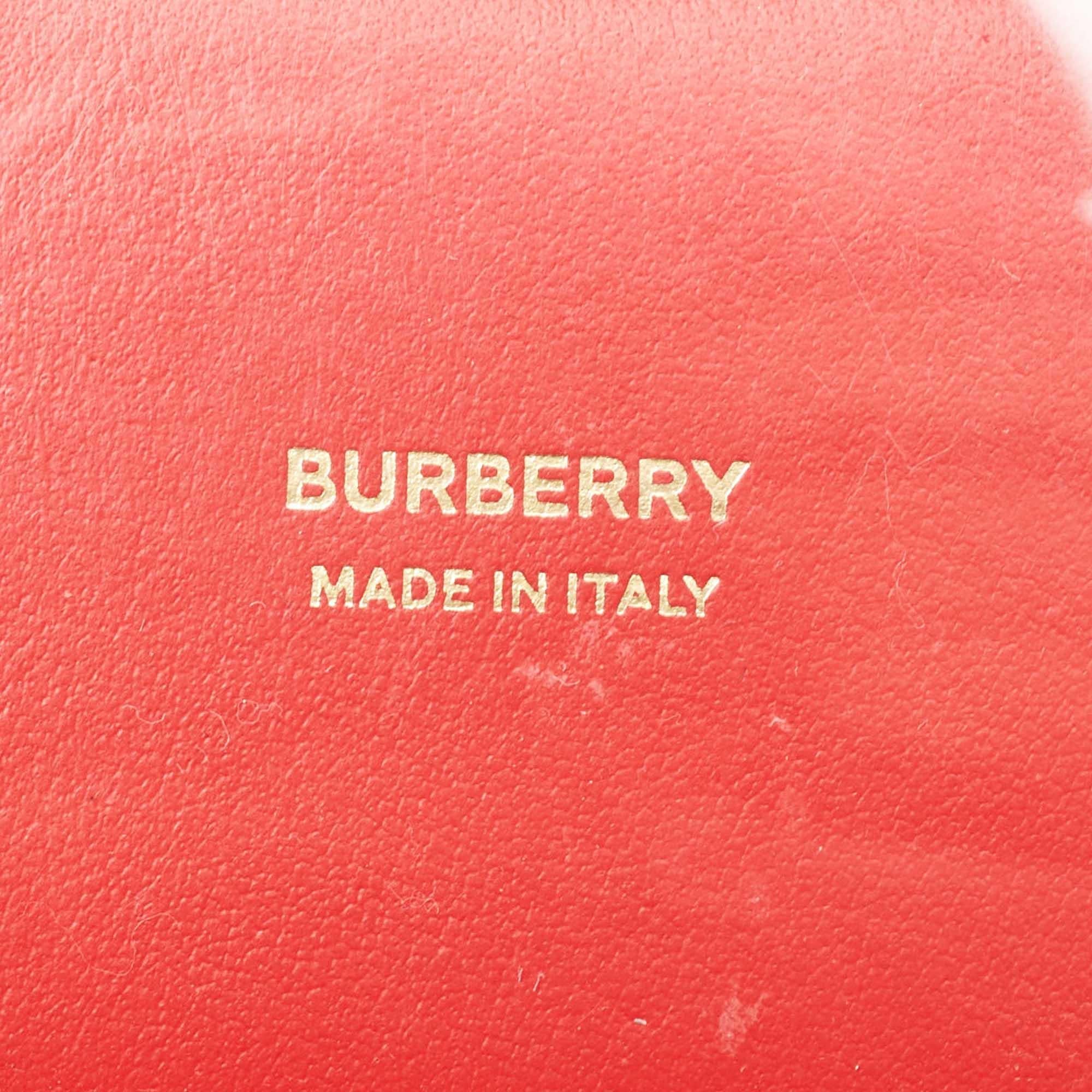 Burberry Red Leather Sidney Trifold Wallet 4