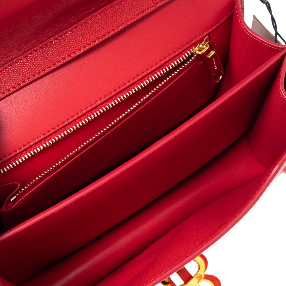 Burberry Red Leather TB Crossbody Bag 2
