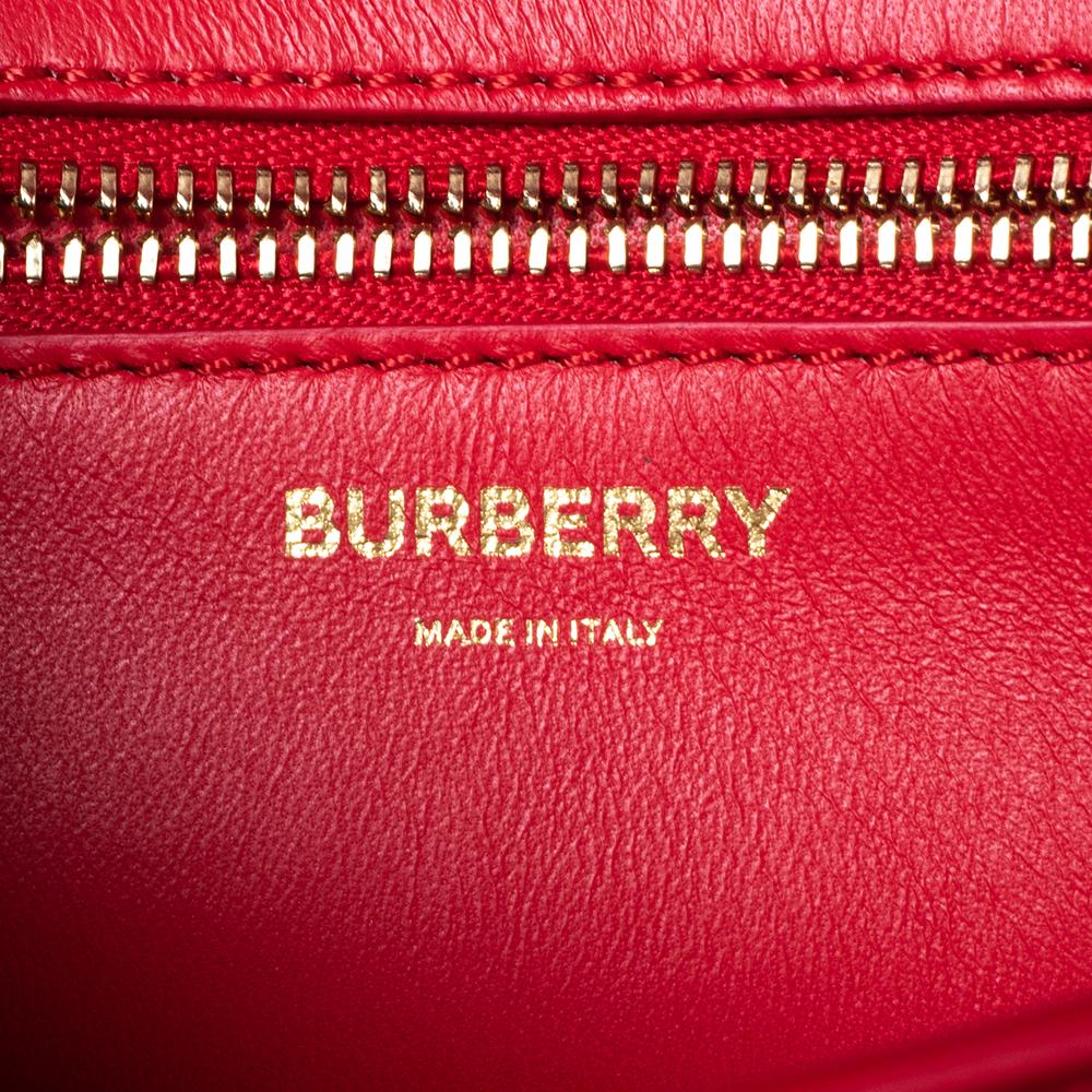 Burberry Red Leather TB Crossbody Bag 3