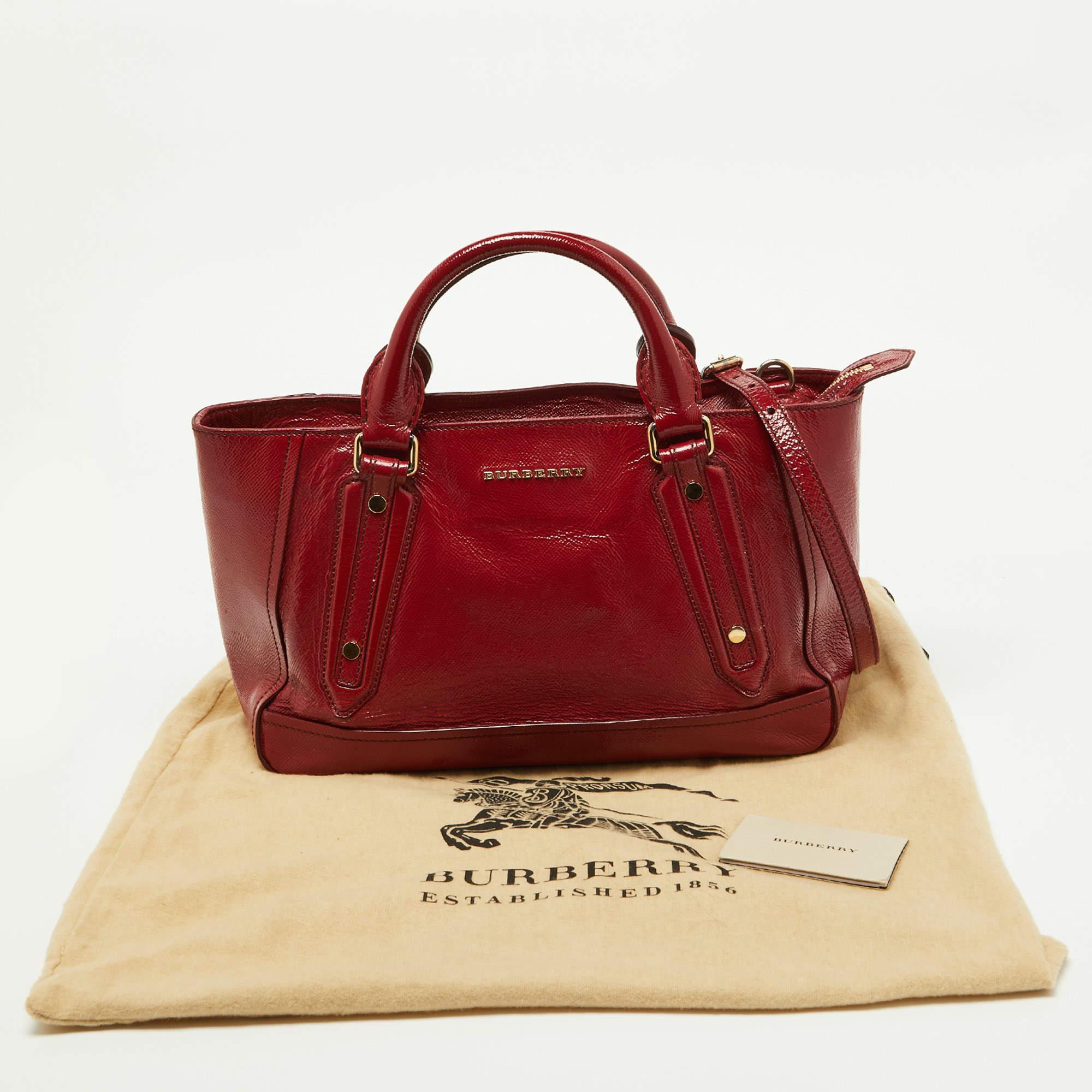 Burberry red patent handbag new arrivals