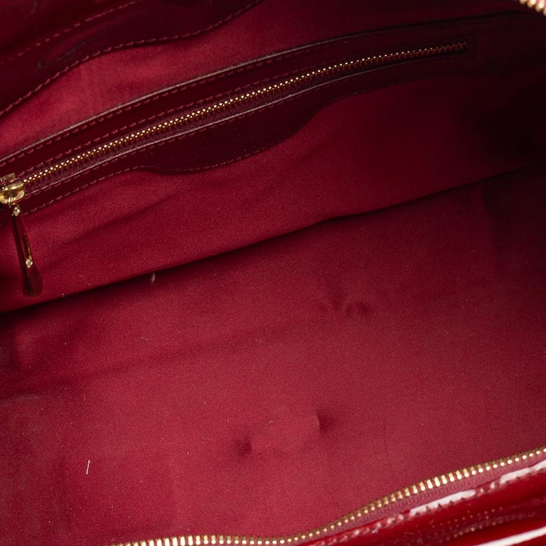 Burberry Red Quilted Patent Leather Manor Satchel Large QKB2MI27R5000