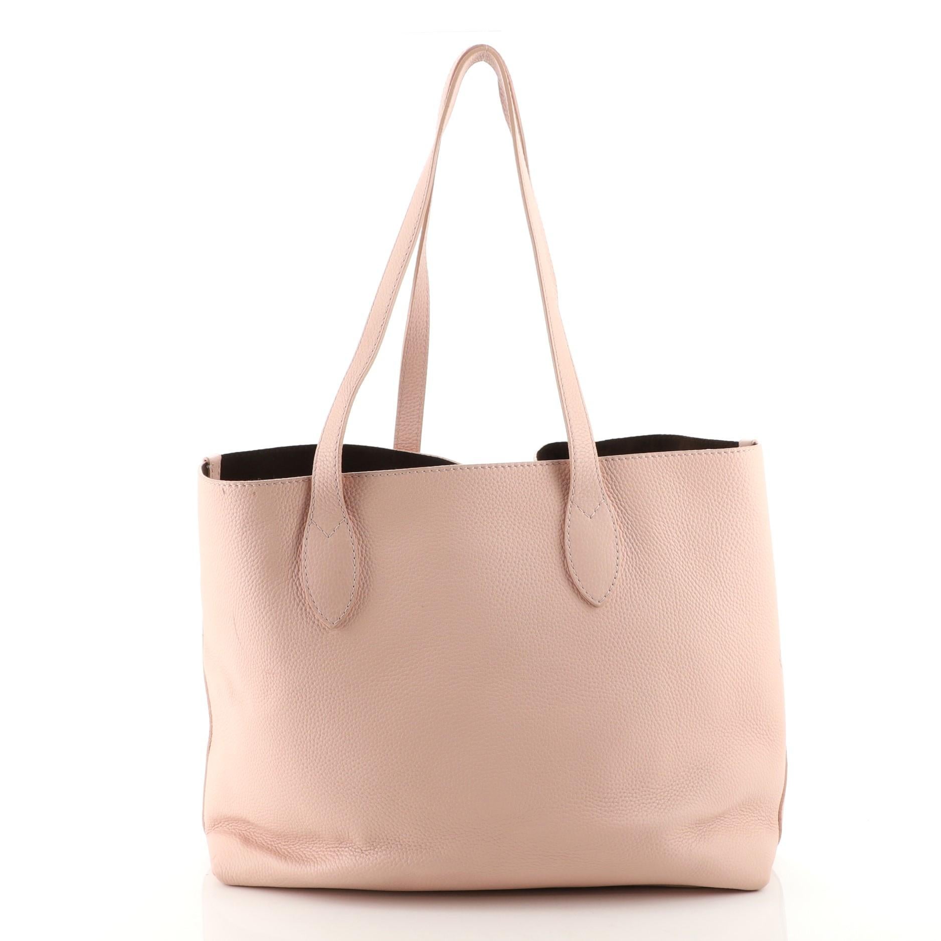 Burberry large embossed leather tote hot sale