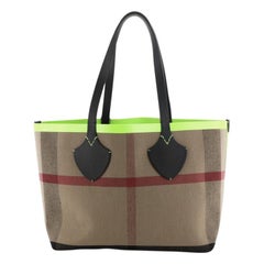 Burberry Reversible Giant Tote House Check Canvas And Leather Medium 