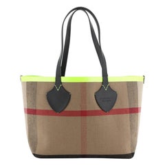Burberry Reversible Giant Tote House Check Canvas and Leather Medium