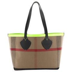 Burberry  Reversible Giant Tote House Check Canvas Large