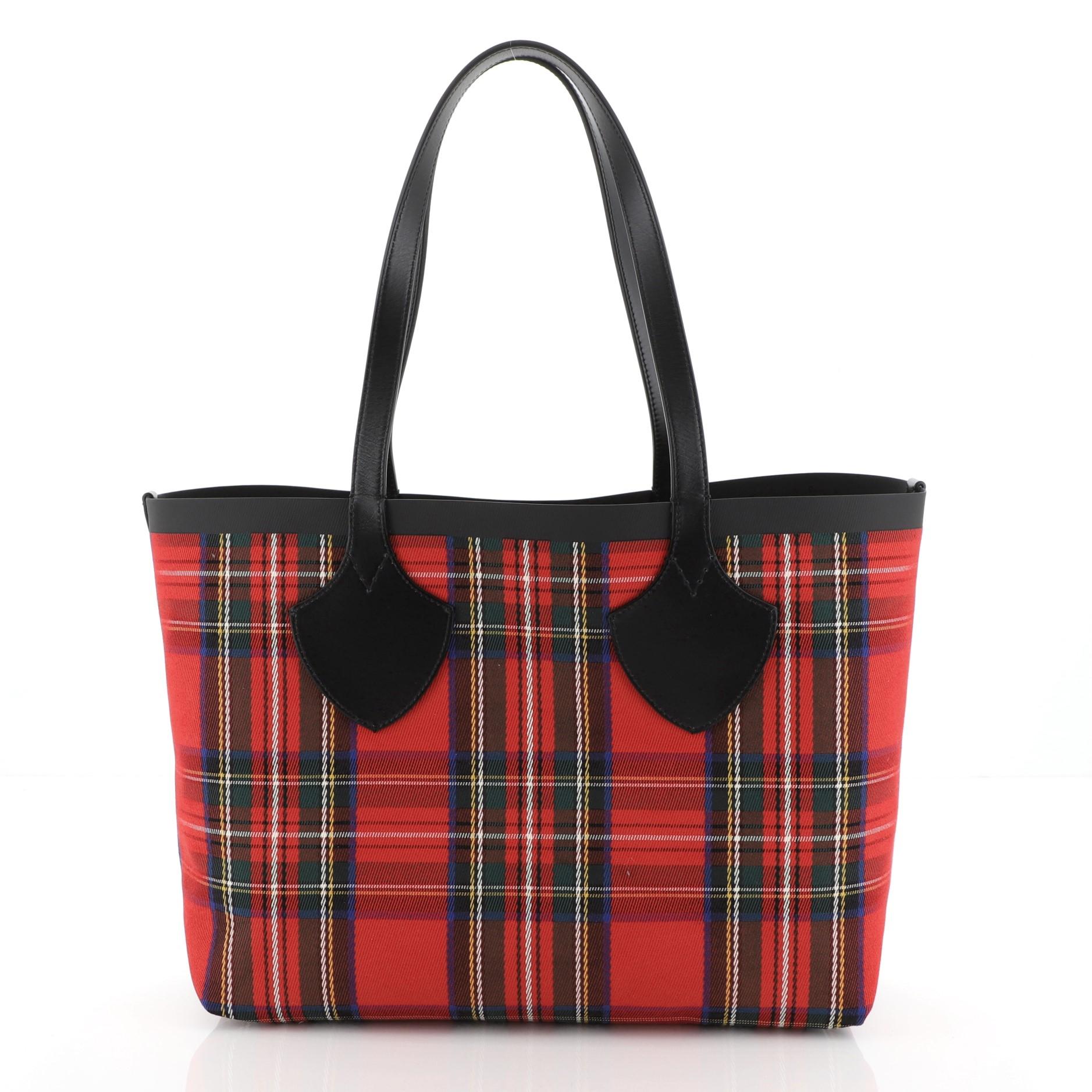 Burberry Reversible Giant Tote Vintage Check Canvas Medium  3