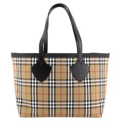 Burberry Reversible Giant Tote Vintage Check Canvas Medium 