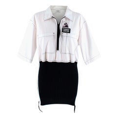 Burberry Rib Knit Detail Cotton Oversized Shirt XXS US 0