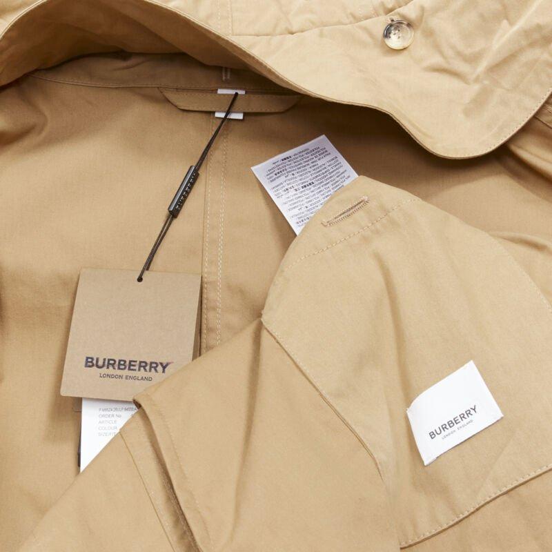 Burberry Riccardo Tisci 2019 giacca a vento calda in gabardine di noce con pelliccia sintetica EU52 XL in vendita 5