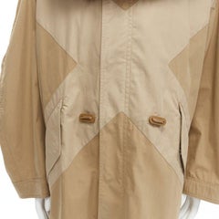 BURBERRY RICCARDO TISCI 2019 warm walnut gabardine faux fur anorak EU52 XL