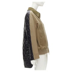 BURBERRY RICCARDO TISCI Harrington biscuit quilted nylon back jacket UK10 M