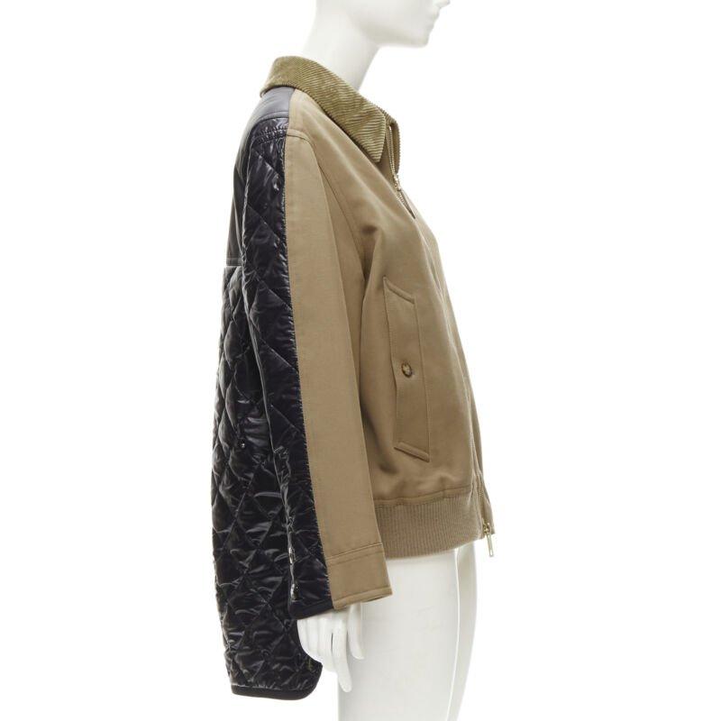BURBERRY RICCARDO TISCI Harrington biscuit quilted nylon back jacket UK10 M
Reference: TGAS/C01554
Brand: Burberry
Designer: Riccardo Tisci
Model: Harrington
Collection: Runway
Material: Cotton
Color: Beige, Black
Pattern: Solid
Closure: Zip
Extra