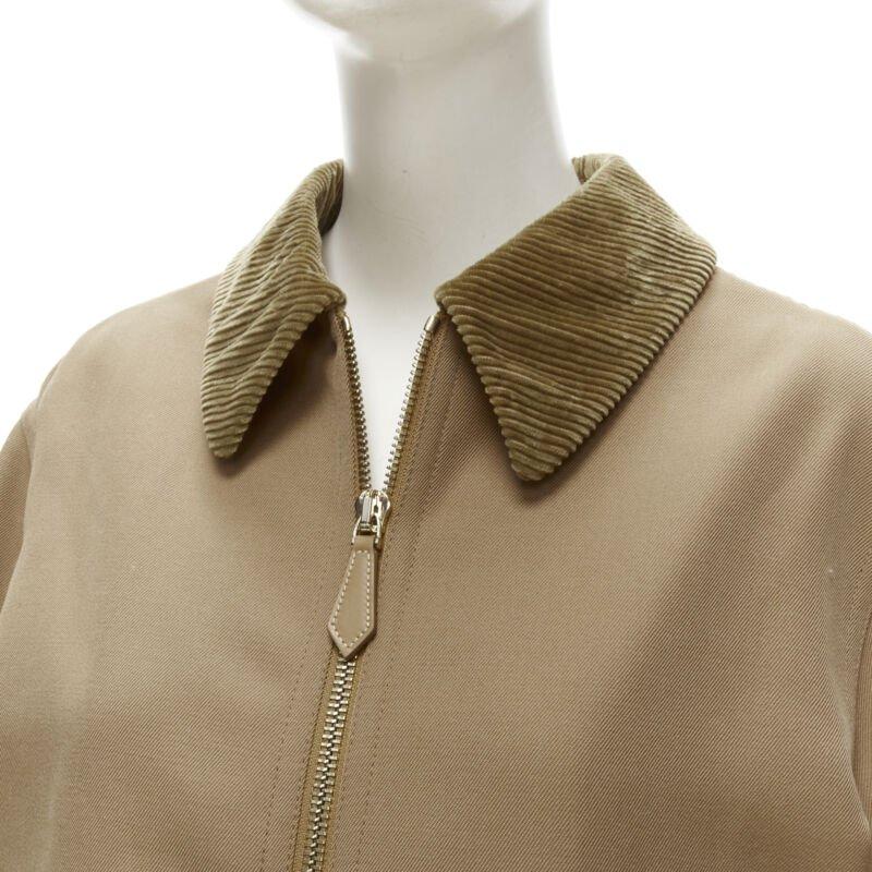 Brown BURBERRY RICCARDO TISCI Harrington biscuit quilted nylon back jacket UK10 M For Sale