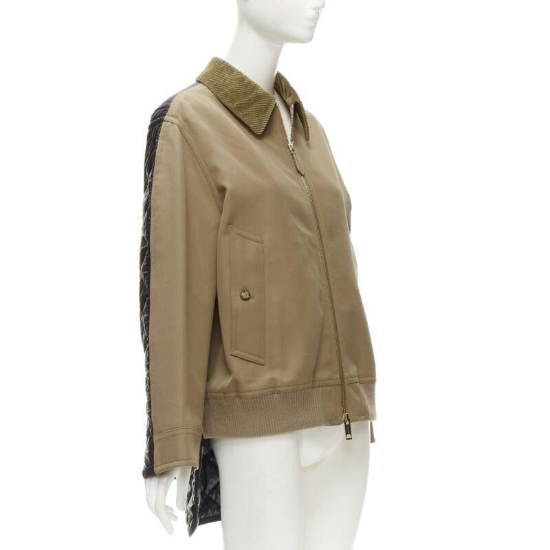 Women's BURBERRY RICCARDO TISCI Harrington biscuit quilted nylon back jacket UK10 M For Sale