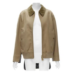 BURRY RICCARDO TISCI Giacca Harrington in nylon trapuntato color biscotto UK10 M.