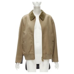 BURBERRY RICCARDO TISCI Harrington biscuit quilted nylon back jacket UK10 M