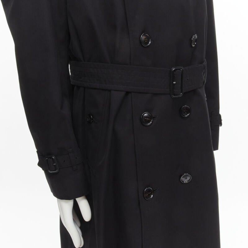BURBERRY RICCARDO TISCI Long Chelsea Heritage black gabardine trench EU54 XL For Sale 5