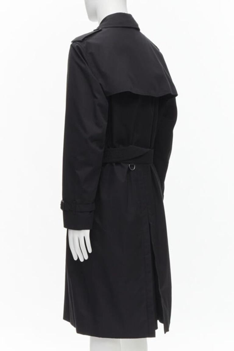 BURBERRY RICCARDO TISCI Long Chelsea Heritage black gabardine trench EU54 XL For Sale 2